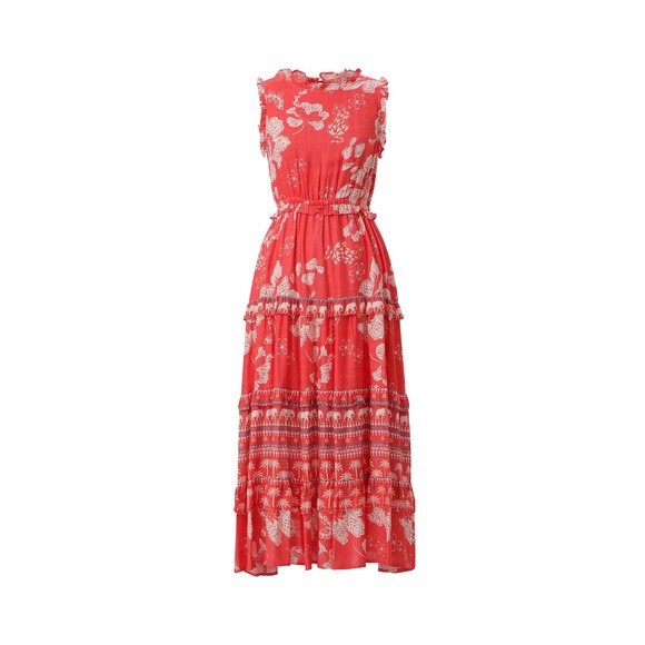 Emily Lovelock Dresses & Skirts - Emily Lovelock‎ Rachel Dress Radiant Red Sleeveless Floral Maxi Dress size XS